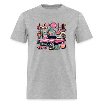 Pink cadillac - Men's T-Shirt - heather gray - Front - Jose (178cm)