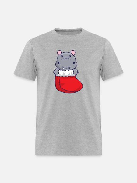 Sock in Hippo - Men's T-Shirt - heather gray