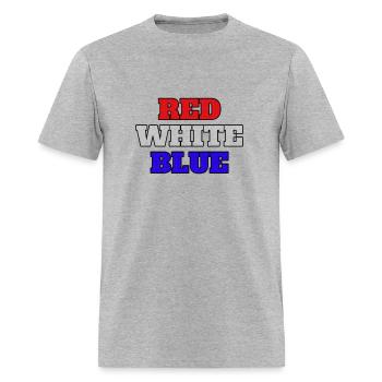 Red White Blue - Men's T-Shirt - heather gray - Front - Jose (178cm)