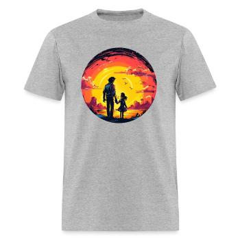 Father and daughter - Men's T-Shirt - heather gray - Front - Jose (178cm)