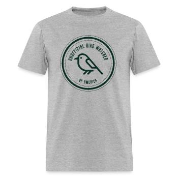UNOFFICIAL BIRD WATCHER OF AMERICA - Men's T-Shirt - heather gray - Front - Jose (178cm)