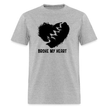 broke my heart - Men's T-Shirt - heather gray - Front - Jose (178cm)