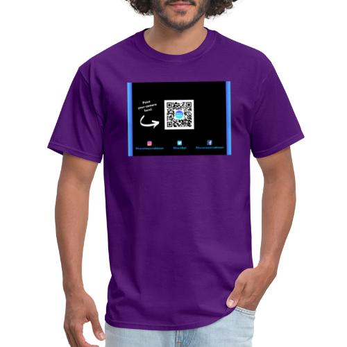 QR Code + Social Media Tags - Men's T-Shirt