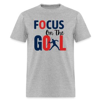 focus on the goal Quote design - Men's T-Shirt - heather gray - Front - Jose (178cm)
