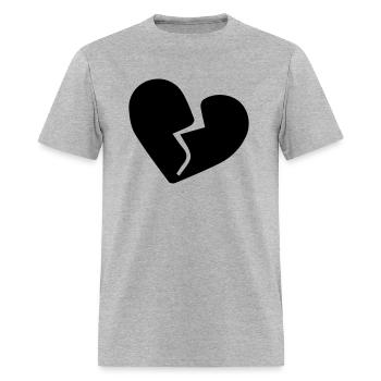 broken heart - Men's T-Shirt - heather gray - Front - Jose (178cm)