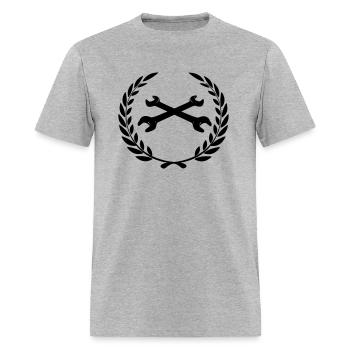 Laurel wreath mechanic - Men's T-Shirt - heather gray - Front - Jose (178cm)