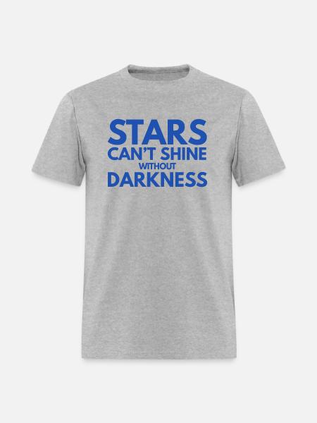 Stars can't shine without darkness - Men's T-Shirt - heather gray
