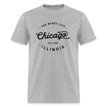 Chicago Illinois Windy City - Men's T-Shirt - heather gray - Front - Jose (178cm)