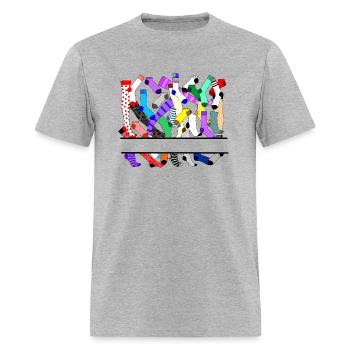 Stockings, tights and socks logo - Men's T-Shirt - heather gray - Front - Jose (178cm)