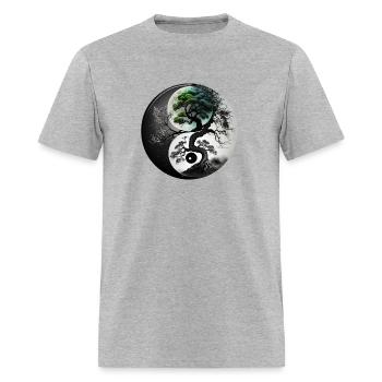 Fractal Moon Phase Tree of Life Tai Chi Women Men - Men's T-Shirt - heather gray - Front - Jose (178cm)