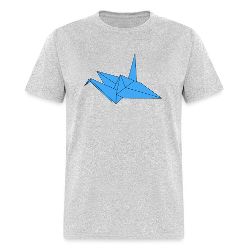 Origami Paper Crane Design - Blue - Men's T-Shirt