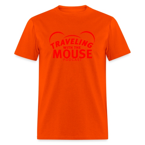TravelingWithTheMouse logo transparent RED Cropped - Men's T-Shirt