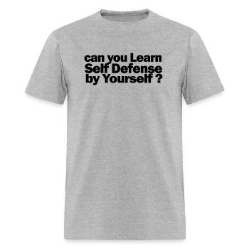 Can You Learn Self Defense by Yourself 1A - Men's T-Shirt - heather gray - Front - Jose (178cm)
