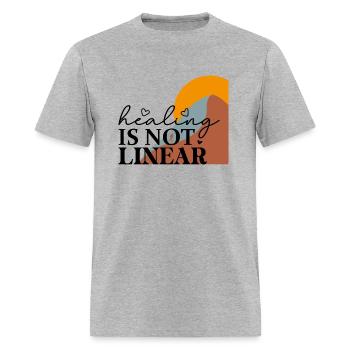 Embrace the Journey with Our Healing is not Linear - Men's T-Shirt - heather gray - Front - Jose (178cm)