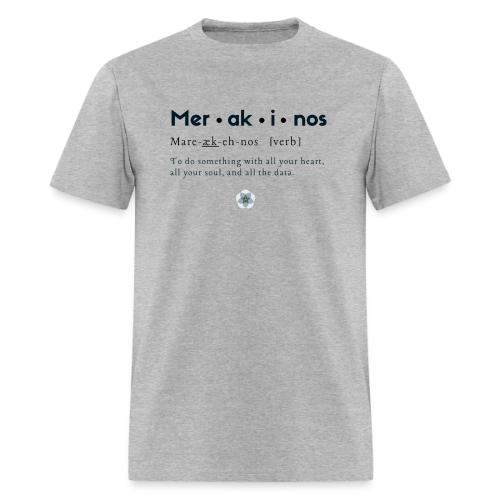Merakinos definition with logo - Men's T-Shirt