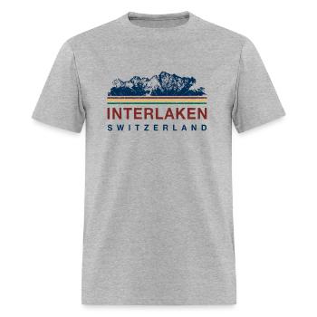 Suisse Interlaken Swiss Mountain Climbing - T-shirt Homme - gris chiné - Devant - Jose (178cm)
