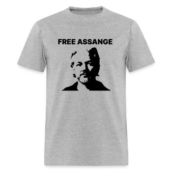 Free Assange - Stencil - Men's T-Shirt - heather gray - Front - Jose (178cm)
