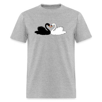 Black swan and white swan - Men's T-Shirt - heather gray - Front - Jose (178cm)