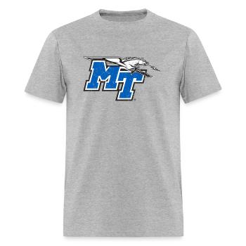 Middle Tennessee State e Raiders Distressed - Men's T-Shirt - heather gray - Front - Jose (178cm)