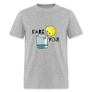 dare you - Men's T-Shirt - heather gray - Front - Jose (178cm)