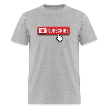 Subscribe button - Men's T-Shirt - heather gray - Front - Jose (178cm)