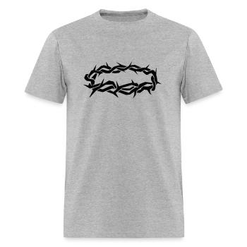Crown of thorns, christian - Men's T-Shirt - heather gray - Front - Jose (178cm)