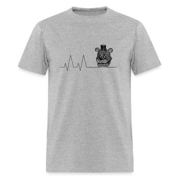 Pulse of Fright: 5 Nights at Freddy's Design - Men's T-Shirt - heather gray - Front - Jose (178cm)