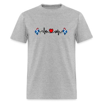 Heart rate cardio for island Crete - Men's T-Shirt - heather gray - Front - Jose (178cm)