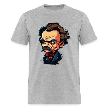 Friedrich Nietzsche philosophy Hoodie sweatshirt - Men's T-Shirt - heather gray - Front - Jose (178cm)