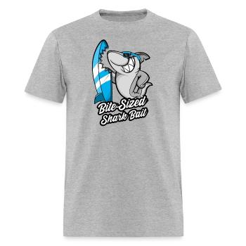 Bite-Sized Shark Bait Beach T-Shirt - Men's T-Shirt - heather gray - Front - Jose (178cm)