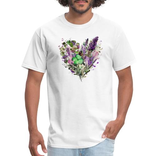 Walk in Love Spring Clover Flowers Heart - Men's T-Shirt