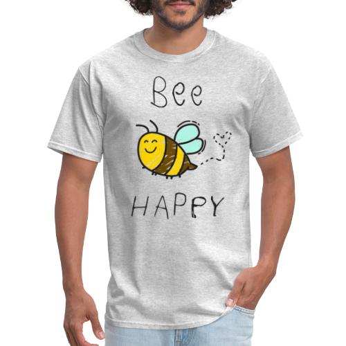 Bee Happy - Hand Sketch - Men's T-Shirt