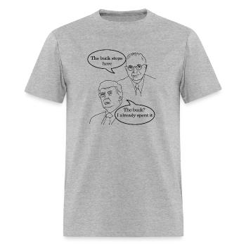 The buck has been spent - Men's T-Shirt - heather gray - Front - Jose (178cm)