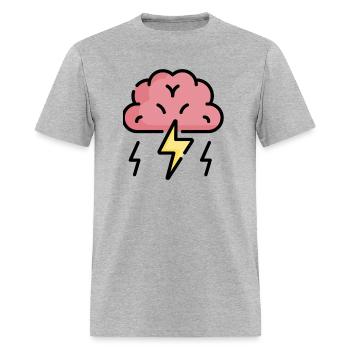 Brain Power - Men's T-Shirt - heather gray - Front - Jose (178cm)