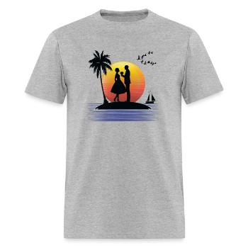 Loving couple.... - Men's T-Shirt - heather gray - Front - Jose (178cm)