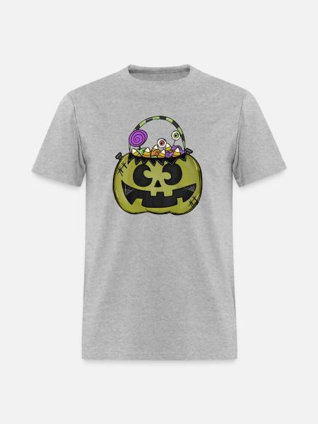 Halloween Bucket - Men's T-Shirt - heather gray