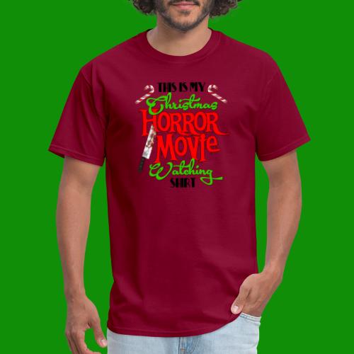 Christmas Horror Movie Watching Shirt - Men's T-Shirt