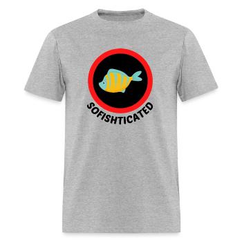 Sofishticated Fish Pun - Men's T-Shirt - heather gray - Front - Jose (178cm)