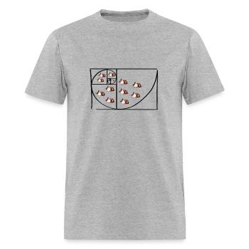 Fibonacci Spiral Rabbits - Men's T-Shirt - heather gray - Front - Jose (178cm)