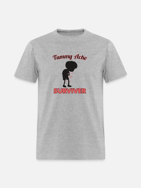 TUMMY ACHE SURVIVER - Men's T-Shirt - heather gray