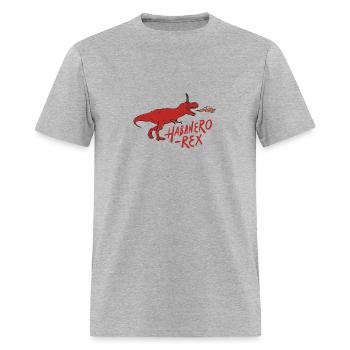 Habanero Rex T-Rex Tyrannosaurus Rex Design - Men's T-Shirt - heather gray - Front - Jose (178cm)