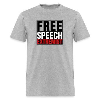 Free Speech Extremist - Men's T-Shirt - heather gray - Front - Jose (178cm)
