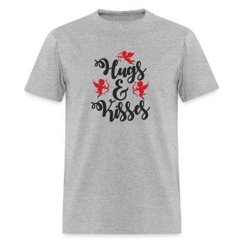 Hugs & Kisses - Men's T-Shirt - heather gray - Front - Jose (178cm)