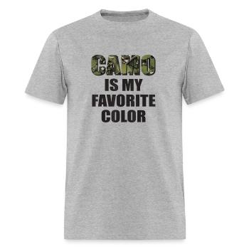 Camo is my favorite color - Men's T-Shirt - heather gray - Front - Jose (178cm)
