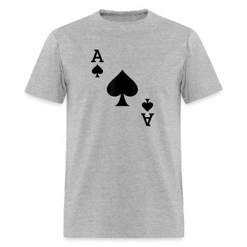 Ace of Spades Deck of Cards Carnival Halloween Cos - Men's T-Shirt - heather gray - Front - Jose (178cm)