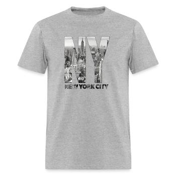 New York City yline Nyc Manhattan - Men's T-Shirt - heather gray - Front - Jose (178cm)