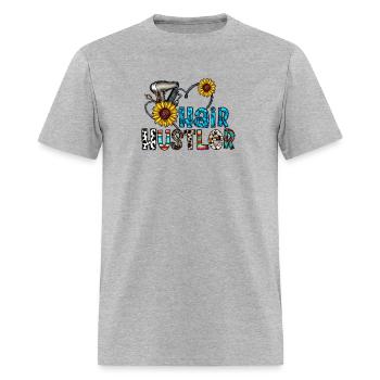 Hair HUSTLER - Men's T-Shirt - heather gray - Front - Jose (178cm)