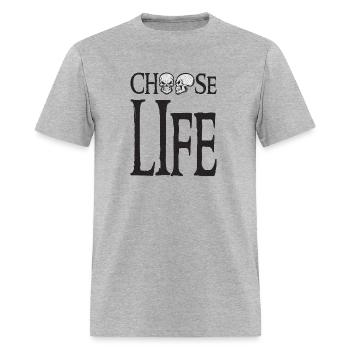 choose live - Men's T-Shirt - heather gray - Front - Jose (178cm)