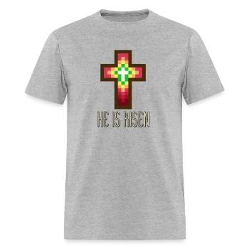 He Is Risen Celebrate The Resurrection Of Christ - Men's T-Shirt - heather gray - Front - Jose (178cm)