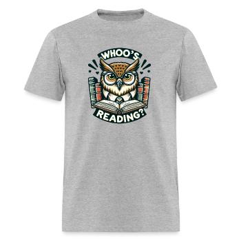Wise owl with glasses - Men's T-Shirt - heather gray - Front - Jose (178cm)